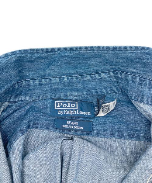 POLO RALPH LAUREN（ポロ・ラルフローレン）POLO RALPH LAUREN (ポロ・ラルフローレン) BEAMS (ビームス) デニムシャツ インディゴ サイズ:XSの古着・服飾アイテム