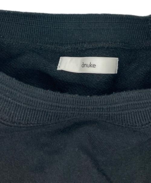 anuke（アンヌーク）anuke (アンヌーク) Raglan Sleeve Sweat/ラグランスリーブスウェット ブラック サイズ:Ｆの古着・服飾アイテム