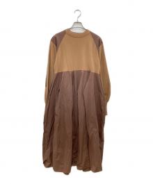 HeRIN.CYE（ヘリンドットサイ）の古着「Elbow patch knit dress/エルボーパッチニットドレス」｜ブラウン