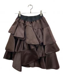machatt（マチャット）の古着「アシメフリルスカート」｜ブラウン