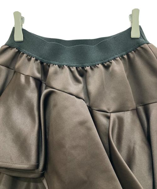 machatt（マチャット）machatt (マチャット) アシメフリルスカート ブラウン サイズ:Ｆ 未使用品の古着・服飾アイテム