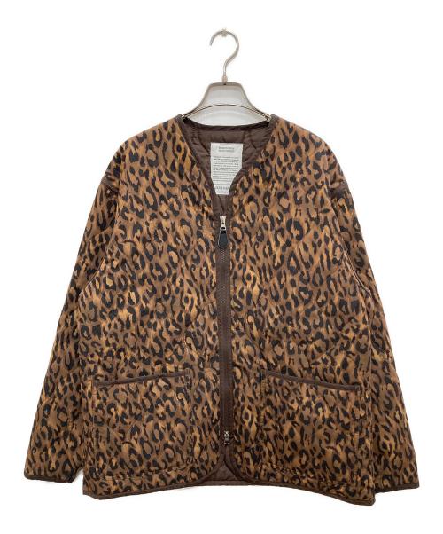 JOHNBULL（ジョンブル）JOHNBULL (ジョンブル) レオパード キルティングジャケット ブラウン サイズ:Ｌの古着・服飾アイテム