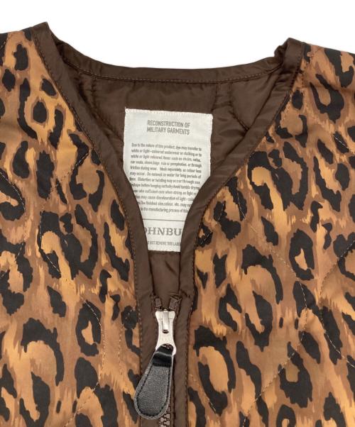 JOHNBULL（ジョンブル）JOHNBULL (ジョンブル) レオパード キルティングジャケット ブラウン サイズ:Ｌの古着・服飾アイテム