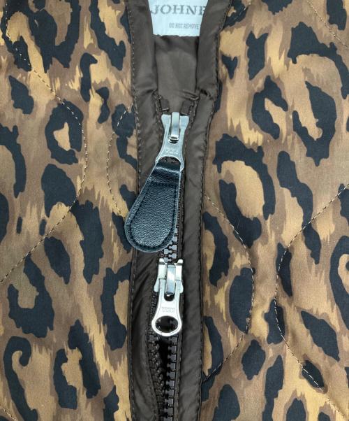 JOHNBULL（ジョンブル）JOHNBULL (ジョンブル) レオパード キルティングジャケット ブラウン サイズ:Ｌの古着・服飾アイテム