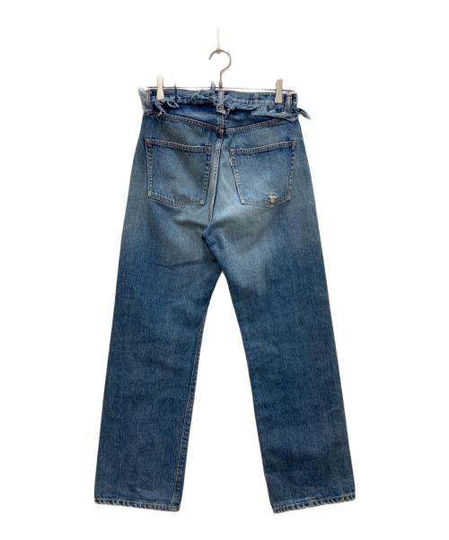 FILL THE BILL（フィルザビル）FILL THE BILL (フィルザビル) WAIST FRINGE 5POCKET JEANS/ウエストフリンジ５ポケットジーンズ インディゴ サイズ:Ｍの古着・服飾アイテム