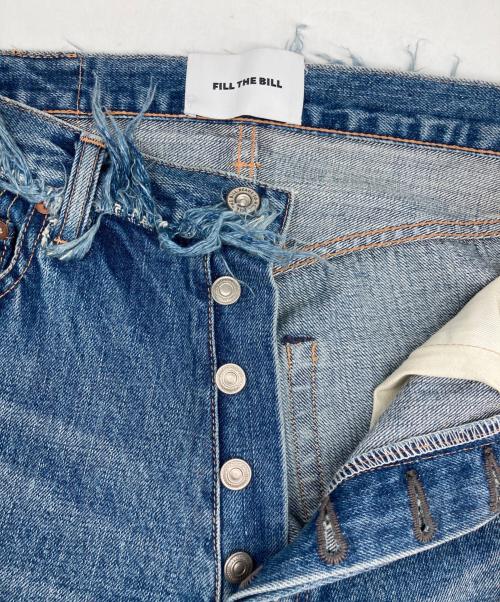 FILL THE BILL（フィルザビル）FILL THE BILL (フィルザビル) WAIST FRINGE 5POCKET JEANS/ウエストフリンジ５ポケットジーンズ インディゴ サイズ:Ｍの古着・服飾アイテム