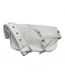 beautiful people（ビューティフルピープル）の古着「color riders flap shoulder bag/カラーライダーフラップショルダーバッグ」｜ホワイト