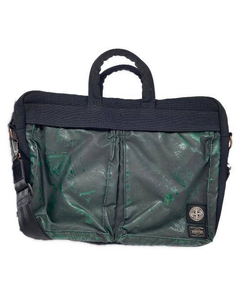 STONE ISLAND（ストーンアイランド）STONE ISLAND (ストーンアイランド) PORTER (ポーター) Reflective Briefcase/リフレクティブ　ブリーフケース グリーン サイズ:表記無しの古着・服飾アイテム