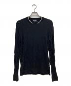 EMPORIO ARMANIエンポリオアルマーニ）の古着「総柄ニット」｜ブラック