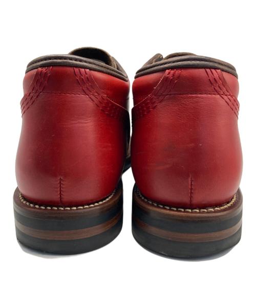 brother bridge（ブラザーブリッジ）BROTHER BRIDGE (ブラザーブリッジ) プレーントゥミッドカットブーツ レッド サイズ:10の古着・服飾アイテム