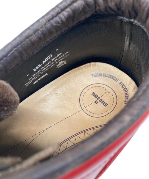 brother bridge（ブラザーブリッジ）BROTHER BRIDGE (ブラザーブリッジ) プレーントゥミッドカットブーツ レッド サイズ:10の古着・服飾アイテム