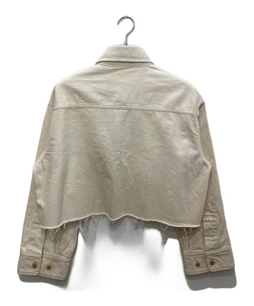 UNGRID（アングリッド）Ungrid (アングリッド) カットオフショートデニムシャツ ベージュ サイズ:Fの古着・服飾アイテム