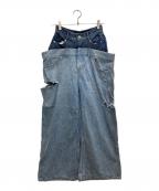 MAISON SPECIALメゾンスペシャル）の古着「Double Waist Baggy Denim Pants/ダブルウエストバギーデニム」｜インディゴ