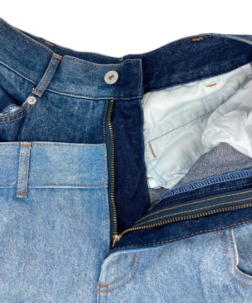 MAISON SPECIAL（メゾンスペシャル）MAISON SPECIAL (メゾンスペシャル) Double Waist Baggy Denim Pants/ダブルウエストバギーデニム インディゴ サイズ:36の古着・服飾アイテム