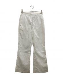 UNITED ARROWS（ユナイテッドアローズ）の古着「フラワー ジャガード セミフレア パンツ」｜ホワイト