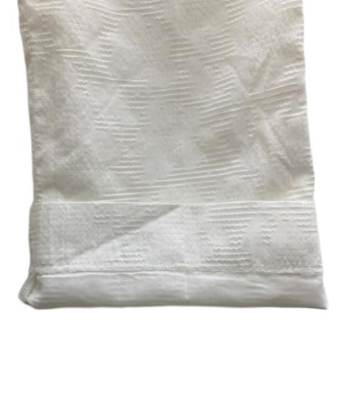 UNITED ARROWS（ユナイテッドアローズ）UNITED ARROWS (ユナイテッドアローズ) フラワー ジャガード セミフレア パンツ ホワイト サイズ:36の古着・服飾アイテム