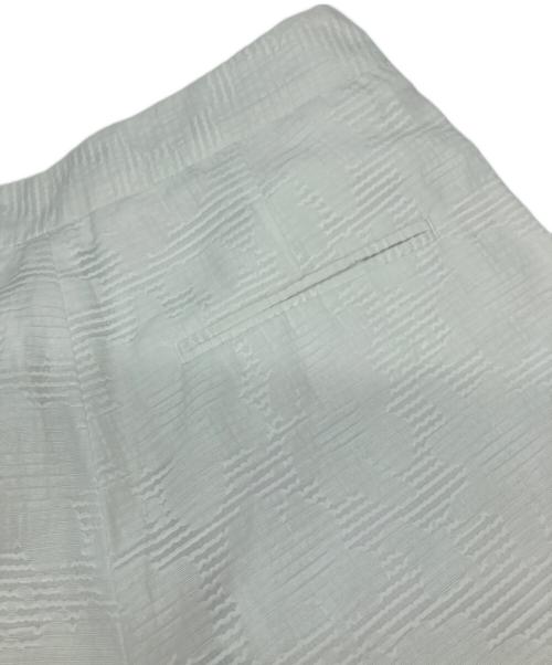 UNITED ARROWS（ユナイテッドアローズ）UNITED ARROWS (ユナイテッドアローズ) フラワー ジャガード セミフレア パンツ ホワイト サイズ:36の古着・服飾アイテム