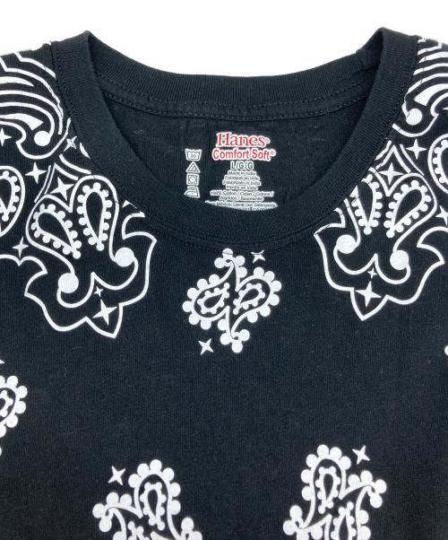 Hanes（ヘインズ）Hanes (ヘインズ) Supreme (シュプリーム) Bandana Tagless Tees/バンダナ タグレス ティー ブラック サイズ:Lの古着・服飾アイテム