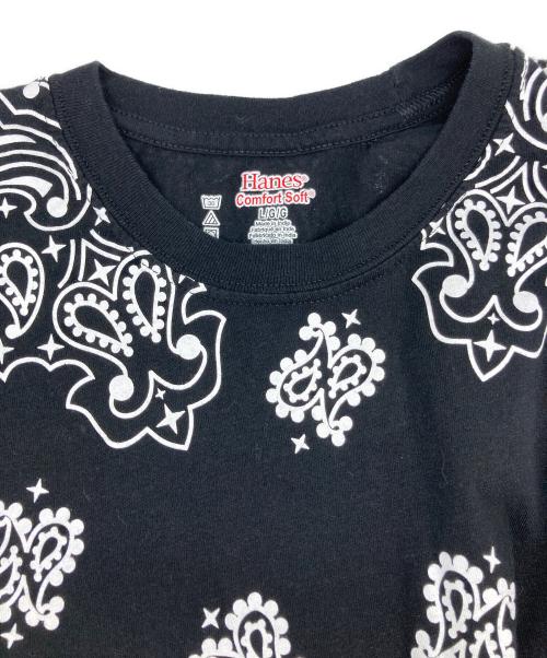 Hanes（ヘインズ）Hanes (ヘインズ) Supreme (シュプリーム) Bandana Tagless Tees/バンダナ タグレス ティー ブラック サイズ:Lの古着・服飾アイテム