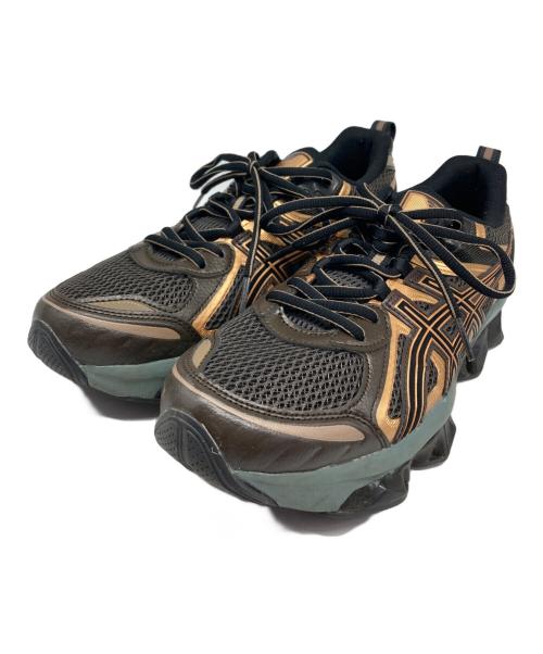 asics（アシックス）asics (アシックス) GEL-QUANTUM KINETIC/ゲル　クォンタム　キネティック ゴールド×ブラウン サイズ:27の古着・服飾アイテム