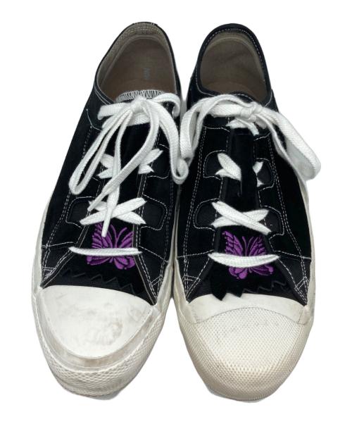 Needles（ニードルズ）Needles (ニードルズ) Asymmetric Ghillie Sneaker/アシンメトリックギリースニーカー ブラック サイズ:9の古着・服飾アイテム