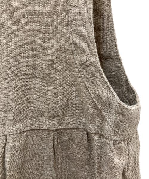 fog linen work（フォグリネンワーク）fog linen work (フォグリネンワーク) ノースリーブワンピース ベージュ サイズ:表記無の古着・服飾アイテム