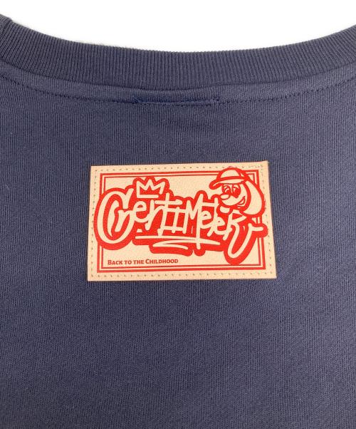 centimeter（センチメーター）centimeter (センチメーター) Dark knight (ダークナイト) プリントスウェット ネイビー サイズ:Lの古着・服飾アイテム