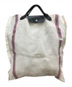 LONGCHAMP×CHARVET EDITIONSロンシャン×シャルベ エディション）の古着「2WAYショルダーバッグ」｜ホワイト×レッド