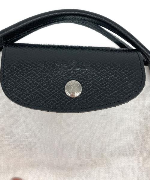 LONGCHAMP（ロンシャン）LONGCHAMP (ロンシャン) CHARVET EDITIONS (シャルベ エディション) 2WAYショルダーバッグ ホワイト×レッドの古着・服飾アイテム