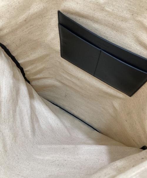 JIL SANDER（ジルサンダー）JIL SANDER (ジルサンダー) BOOK TOTE GRANDE/ブック トート グランデ アイボリー×ブラックの古着・服飾アイテム