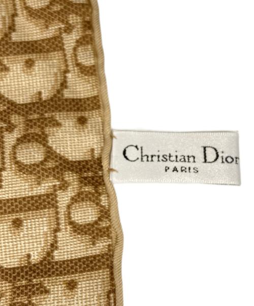 Christian Dior（クリスチャン ディオール）Christian Dior (クリスチャン ディオール) トロッター柄シルクスカーフ ベージュの古着・服飾アイテム
