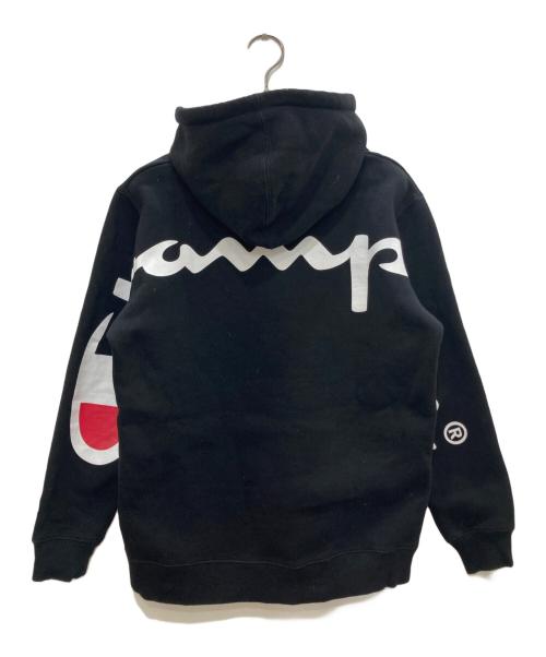 Champion（チャンピオン）Champion (チャンピオン) Supreme (シュプリーム) Hooded Sweatshirt ブラック サイズ:Sの古着・服飾アイテム