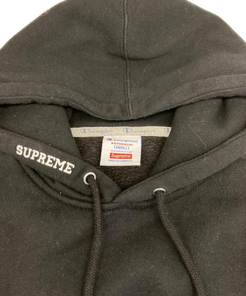 Champion（チャンピオン）Champion (チャンピオン) Supreme (シュプリーム) Hooded Sweatshirt ブラック サイズ:Sの古着・服飾アイテム
