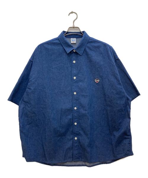 KEBOZ（ケボズ）KEBOZ (ケボズ) S/S DENIM SHIRT インディゴ サイズ:LARGEの古着・服飾アイテム