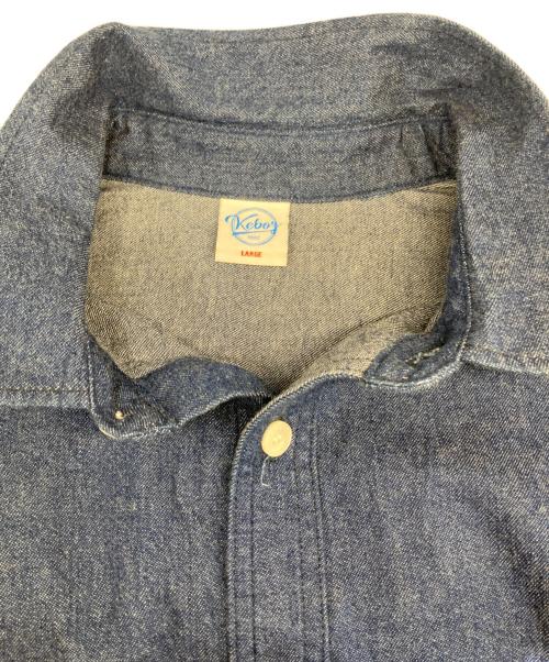 KEBOZ（ケボズ）KEBOZ (ケボズ) S/S DENIM SHIRT インディゴ サイズ:LARGEの古着・服飾アイテム