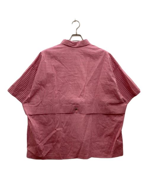 KEBOZ（ケボズ）KEBOZ (ケボズ) MINI CHECK S/S BALL SHIRT ピンク サイズ:LARGEの古着・服飾アイテム