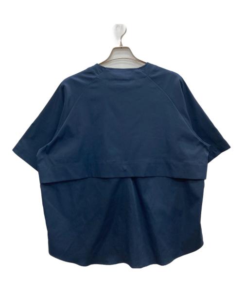 KEBOZ（ケボズ）KEBOZ (ケボズ) ジップアップ半袖シャツ ネイビー サイズ:LARGEの古着・服飾アイテム