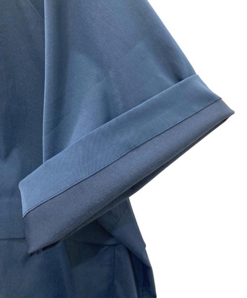 KEBOZ（ケボズ）KEBOZ (ケボズ) ジップアップ半袖シャツ ネイビー サイズ:LARGEの古着・服飾アイテム