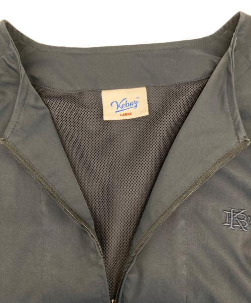 KEBOZ（ケボズ）KEBOZ (ケボズ) ジップアップ半袖シャツ ネイビー サイズ:LARGEの古着・服飾アイテム