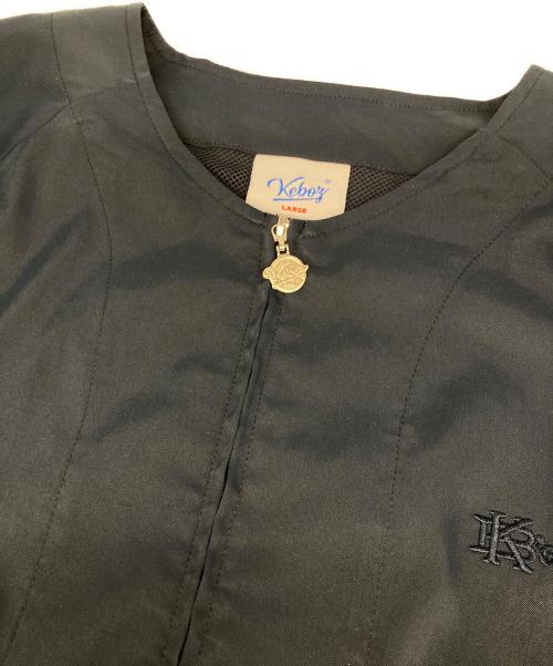 KEBOZ（ケボズ）KEBOZ (ケボズ) ジップアップ半袖シャツ ネイビー サイズ:LARGEの古着・服飾アイテム