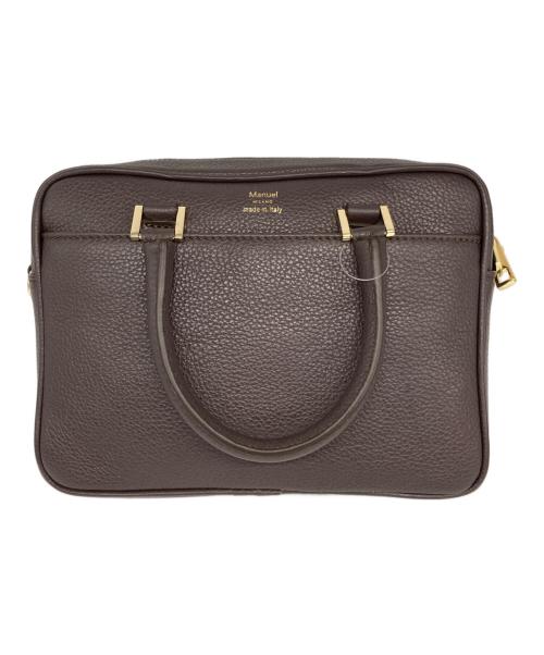 Manuel MILANO（マニュエルミラノ）Manuel MILANO (マニュエルミラノ) 2WAYレザーバッグ ブラウンの古着・服飾アイテム