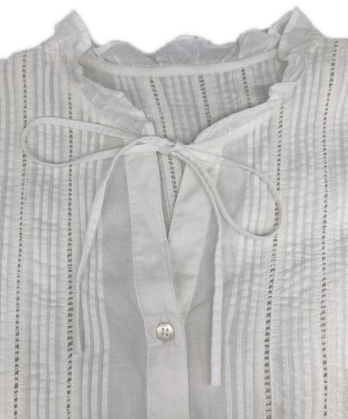 JOURNAL STANDARD relume（ジャーナルスタンダード レリューム）JOURNAL STANDARD relume (ジャーナルスタンダード レリューム) ボリュームスリーブコットンブラウス ホワイト サイズ:Fの古着・服飾アイテム