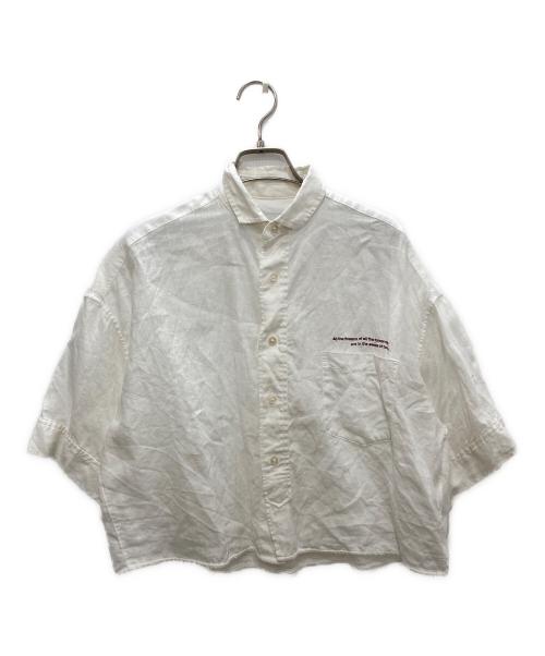 ticca（ティッカ）TICCA (ティッカ) 別注リネン半袖エンブロイダイリーシャツ ホワイト サイズ:Fの古着・服飾アイテム