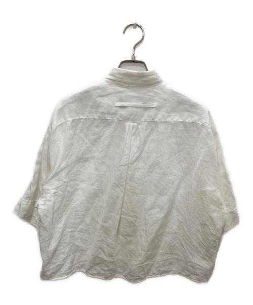 ticca（ティッカ）TICCA (ティッカ) 別注リネン半袖エンブロイダイリーシャツ ホワイト サイズ:Fの古着・服飾アイテム