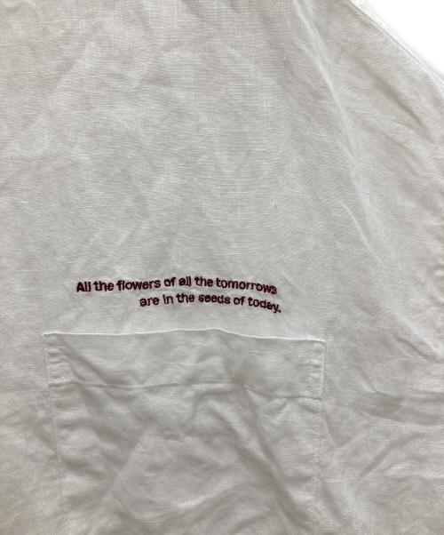 ticca（ティッカ）TICCA (ティッカ) 別注リネン半袖エンブロイダイリーシャツ ホワイト サイズ:Fの古着・服飾アイテム