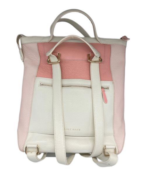 COLE HAAN（コールハーン）COLE HAAN (コールハーン) グランド アンビション スモール コンバーチブル バックパック ホワイト×ピンクの古着・服飾アイテム