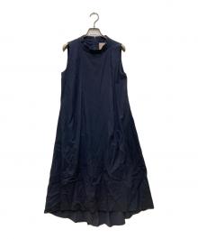 Sybilla×Demikitte.N（シビラ×デミキッテ）の古着「セミフレアノースリーブワンピース」｜ネイビー