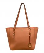 LAUREN RALPH LAURENローレンラルフローレン）の古着「レザートートバッグ」｜オレンジ