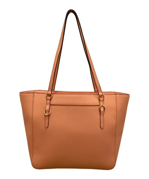 LAUREN RALPH LAUREN（ローレンラルフローレン）LAUREN RALPH LAUREN (ローレンラルフローレン) レザートートバッグ オレンジの古着・服飾アイテム