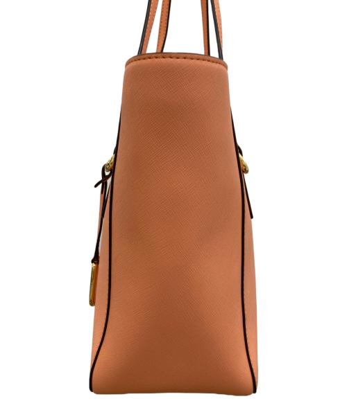 LAUREN RALPH LAUREN（ローレンラルフローレン）LAUREN RALPH LAUREN (ローレンラルフローレン) レザートートバッグ オレンジの古着・服飾アイテム